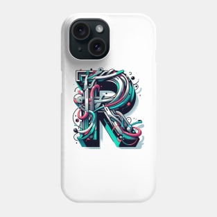 Letter R design graffity style Phone Case