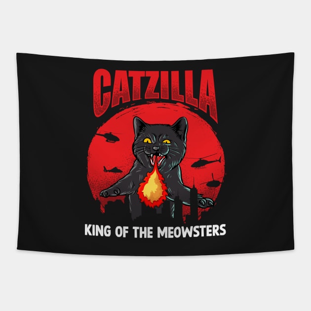 Catzilla Tapestry by ktdhmytv