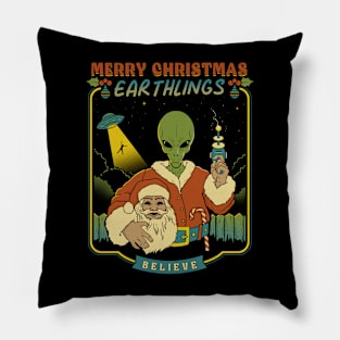 Martian on Holidays Pillow