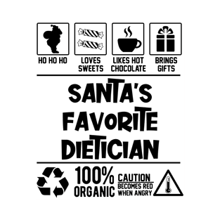 Santa's Favorite Dietician Santa Claus T-Shirt