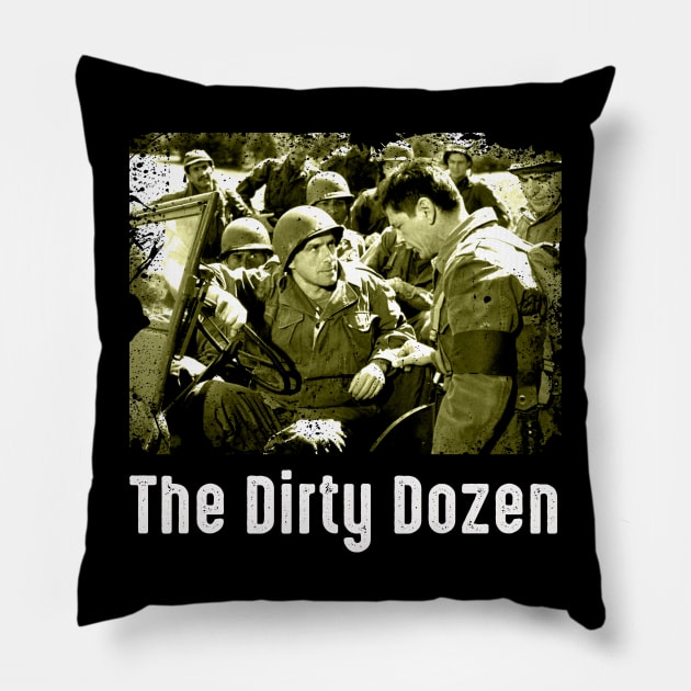 Lee Marvins Warriors Dozen Classic Film Shirt Pillow by Camping Addict