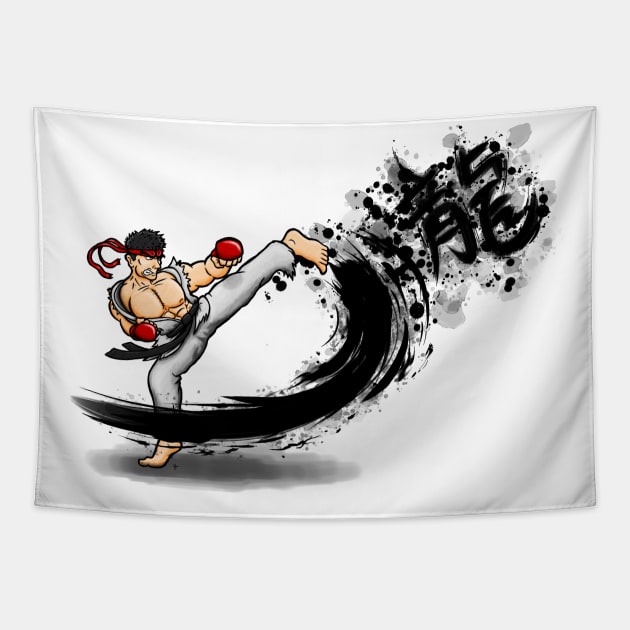 Street Fighter - Ryu (transparent background) Tapestry by YijArt