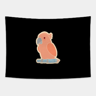 Cute Parrot - Pink Tapestry