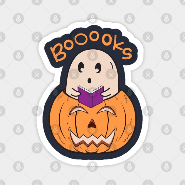 Halloween Pumpkin Head Book Magnet by Candaria