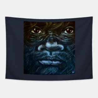 Sasquatch Boy On A Windy Day Tapestry