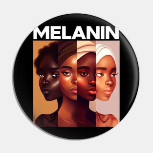 Melanin Shades Afrocentric Black Pride Pin