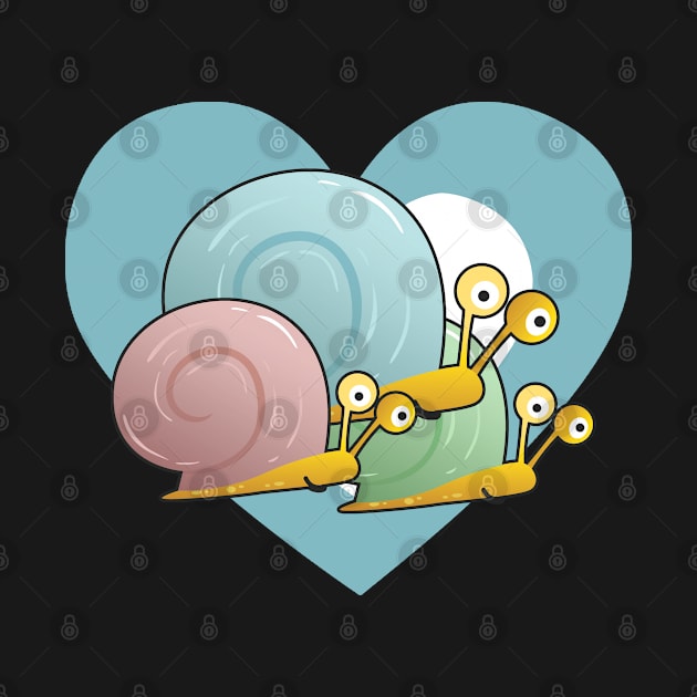 Cute Snail Heart for Snail Lovers by HeartsandFlags