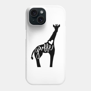 Giraffe Love - Silhouette Phone Case