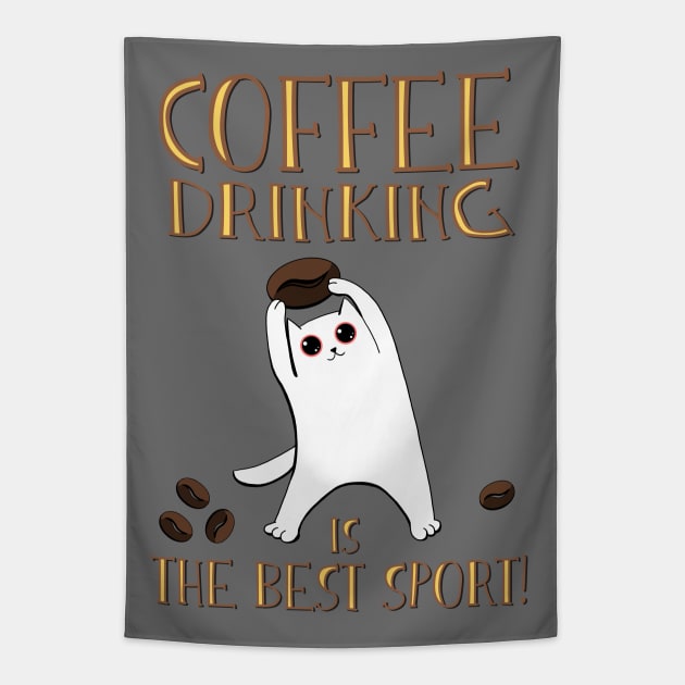 Coffee drinking is the best sport!!! Tapestry by Simmerika