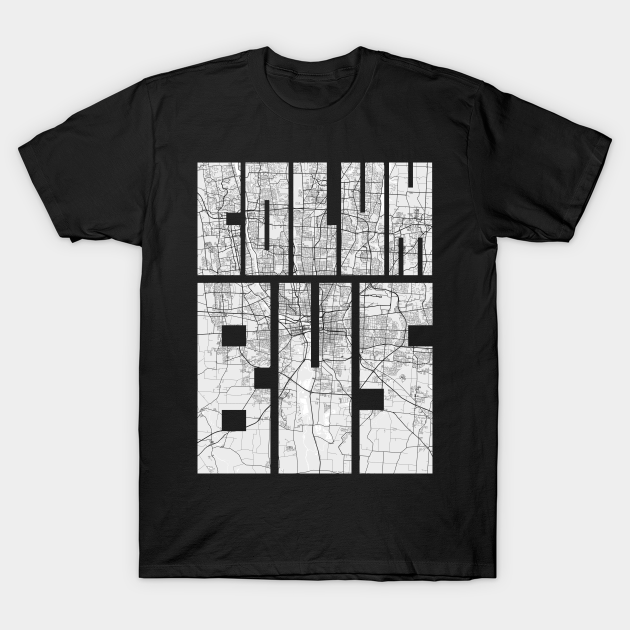Discover Columbus, Ohio, USA City Map Typography - Light - Columbus - T-Shirt