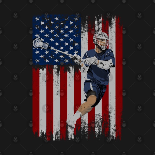 lacrosse american flag by JayD World