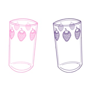 Nana anime strawberry glasses (pastel pink and purple) T-Shirt