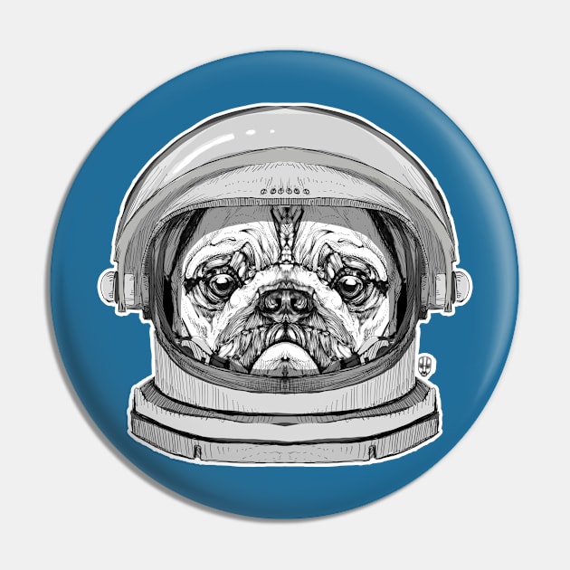 Astronault Pug Pin by fakeface