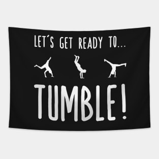 Let's Get Ready To Tumble - Gymnastics Flips Silhouettes Tapestry