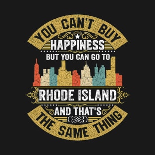 Rhode Island State Flag I Love Rhode Island Strong Native Rhode Island Home Map T-Shirt