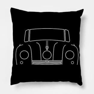 Tatra T87 classic 1940s saloon car white outline graphic Pillow