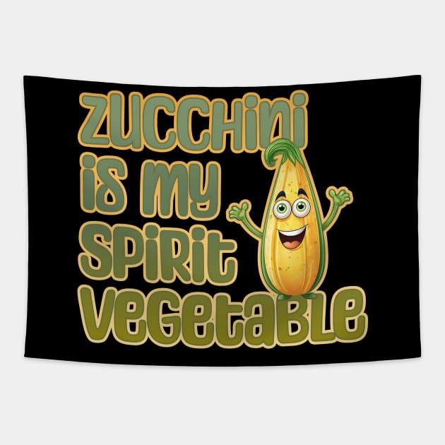 Zucchini is My Spirit Vegetable Tapestry by DanielLiamGill