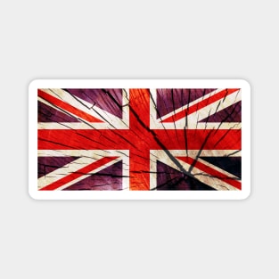 Flag of the United Kingdom - Tree Trunk Wood Magnet