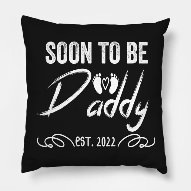 Soon To Be Daddy Est 2022 Funny Pregnancy Pillow by shopcherroukia