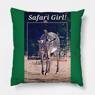 Safari Girl Zebra Pillow