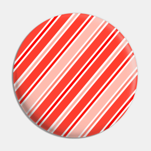 Red Candy Cane Stripes Mint Holiday Pattern Pin