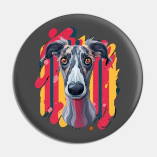 Greyhound Colorful Poster Art Print Pin