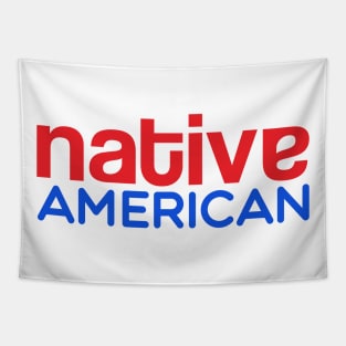 Native American Red and Blue Tapestry