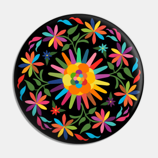 Mexican Otomí Floral Composition by Akbaly Pin