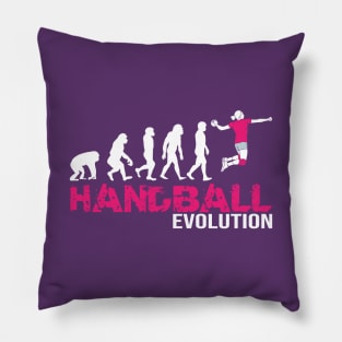 Evolution of Handball Women Gift Girls Pink Pillow