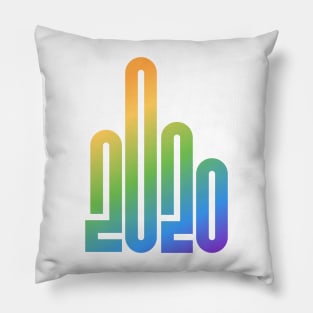 2020 Rainbow Logo Aesthetic Middle Finger Humorous Science Teachers Pillow