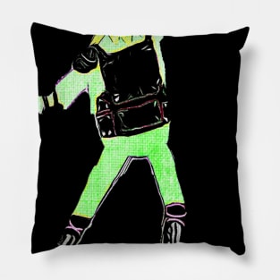 Banksy inspired Kermit 4 Pillow