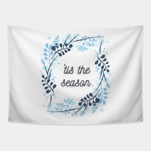 `Tis the Season Blue Tapestry