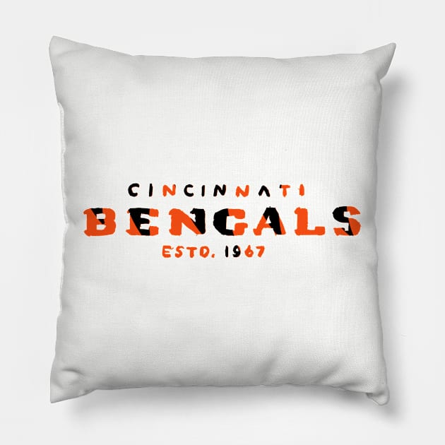 Cincinnati Bengaaaals 28 Pillow by Very Simple Graph