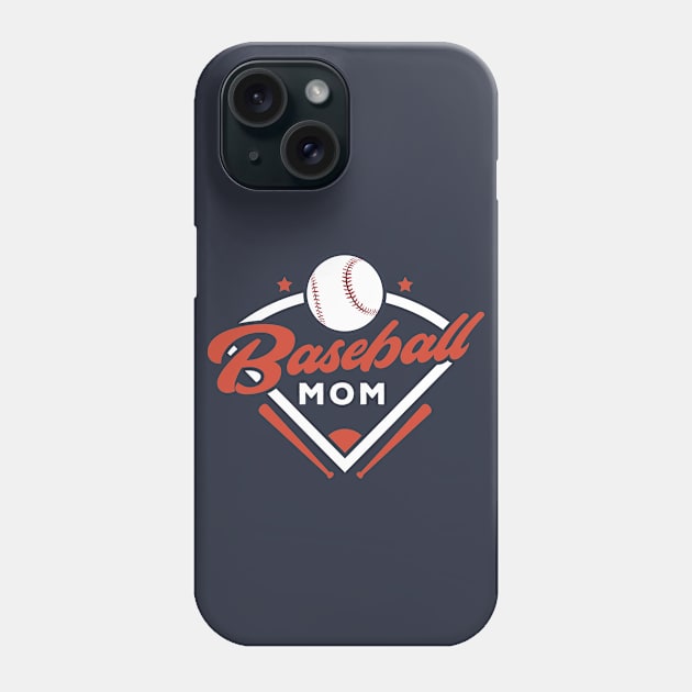 Baseball Mom // Vintage Baseball Mom Diamond Bat and Ball Phone Case by SLAG_Creative