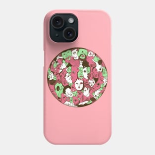 Pink Mint Many Faces Phone Case
