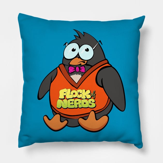 Flock of Nerds - Penguin Power Pillow by FlockOfNerds