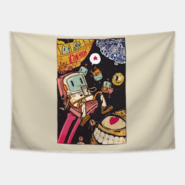 Space dudes Tapestry by francoviglino