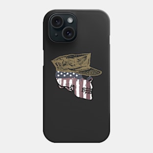 Painted American Flag Military Skull Phone Case