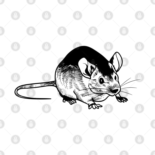 Rat Hand Drawn by KC Happy Shop