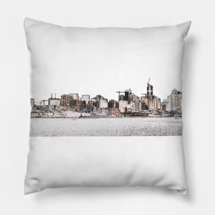 Seattle skyline edges Pillow