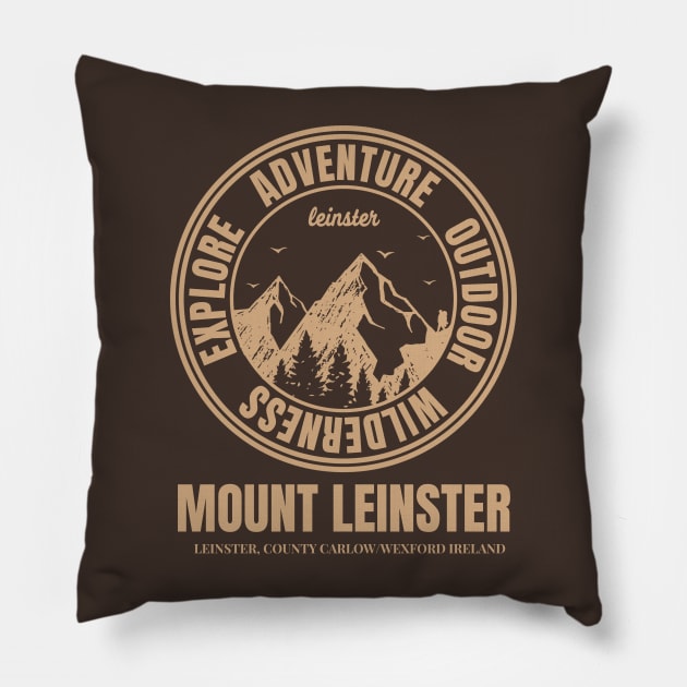 Ireland Hiking, Mount Leinster Mountain Hike Pillow by Eire