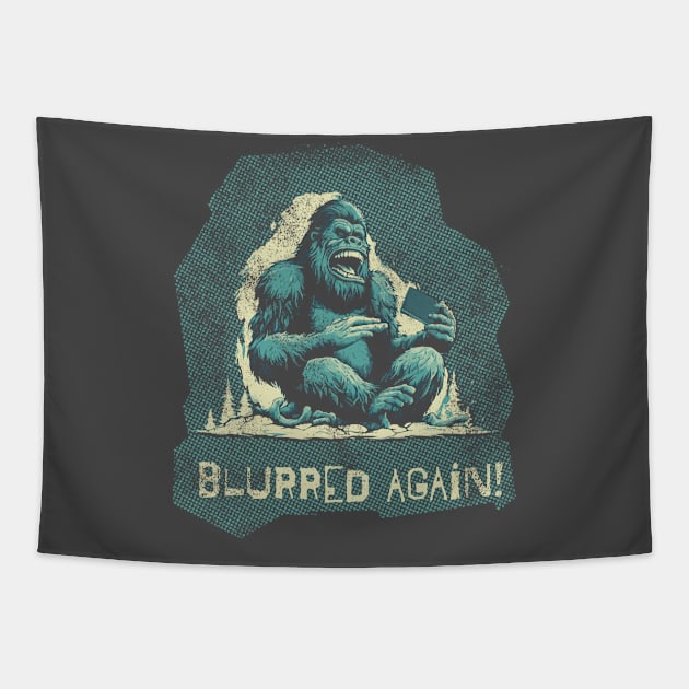 Blurry Sasquatch Tapestry by WickedAngel