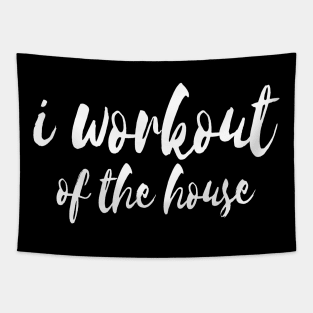 Working Out From Home Funny Workout At Home Tapestry