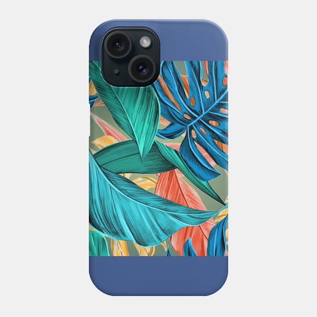 Leafs rainbow Phone Case by daengdesign66