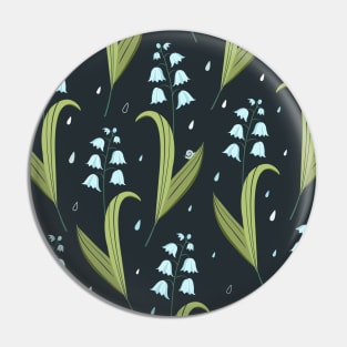 Lilies of the valley spring pattern Pin