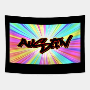 AUSTIN urban Street Graffiti Style Name Design Tapestry