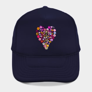 Floral Heart of Flowers Valentines Day Hat