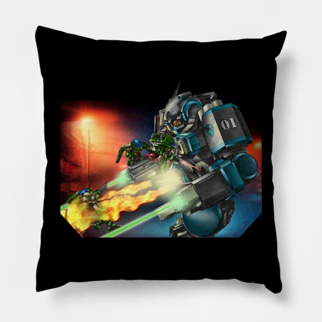 A Twist of the Knife titlecard Pillow by Oswald's Oddities