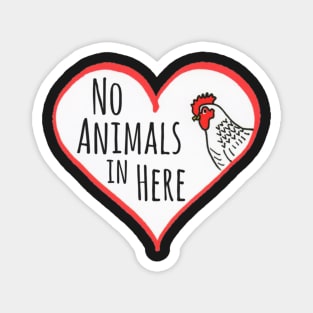 NO ANIMALS IN HERE Sticker Magnet