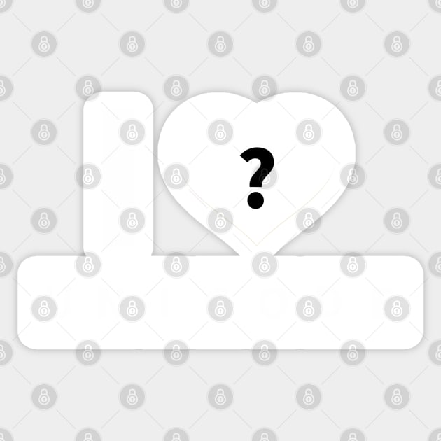 I UNICODE Heart question mark Design - I Unicode - Sticker | TeePublic